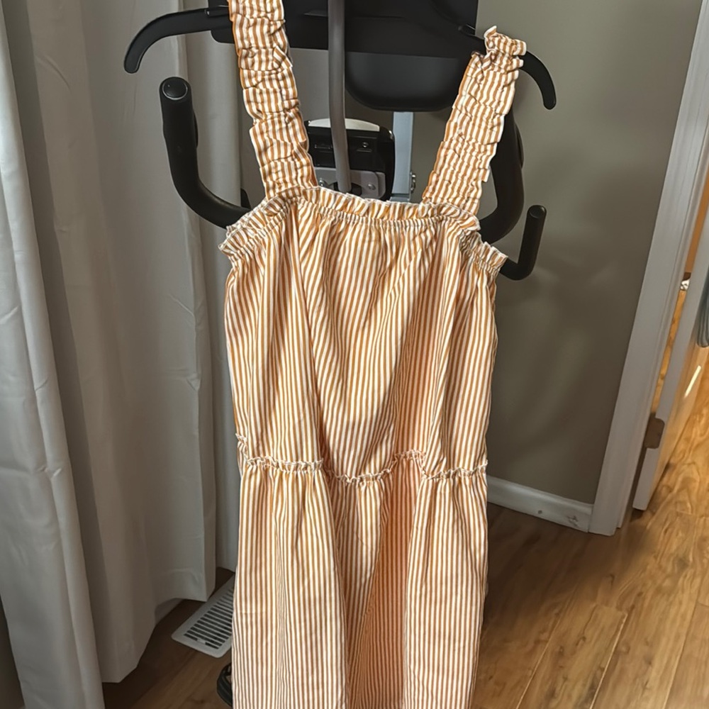 Striped Orange and White Dress